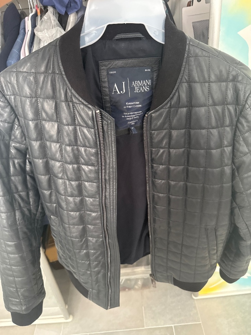 Like New perfect condition Armani Leather Jacket